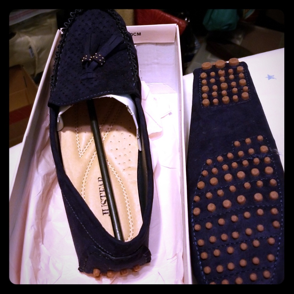 Faux leather  moccasins. Non slip.